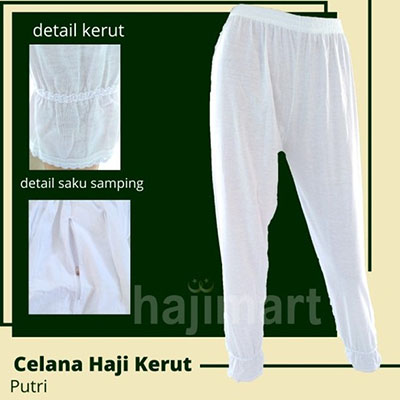 celana haji kerut putri