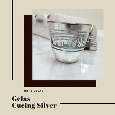 gelas cucing silver